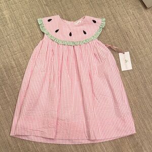Celia & Lou Girls Watermelon Seersucker Dress Size 6 – NWT